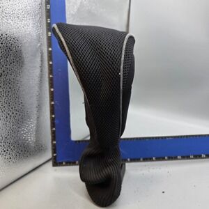 Unbranded Golf Club Headcover Black Mesh Ribbed Knit Sock Protective Gear